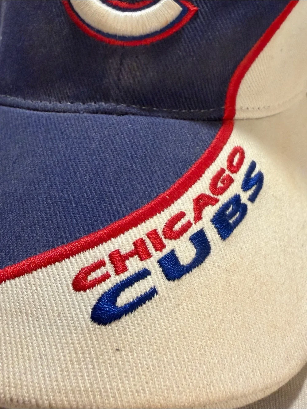 Chicago Cubs Navy and White Baseball Cap with Red Accent